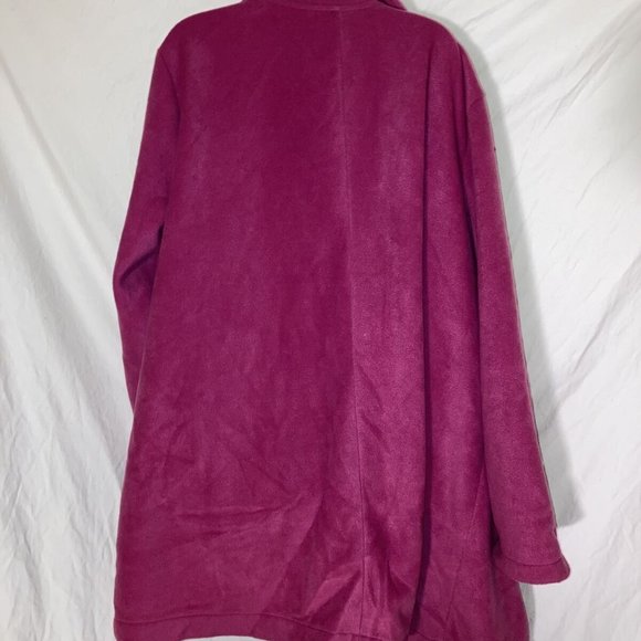 Woman Within Size 26/28 2x Coat Jacket Pink 100% Polyester 88842 - Picture 2 of 5